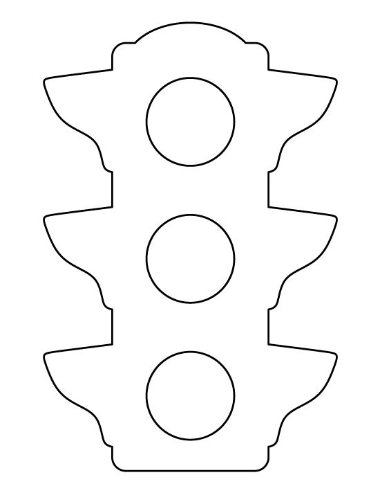 Craft a colorful traffic light with this printable template