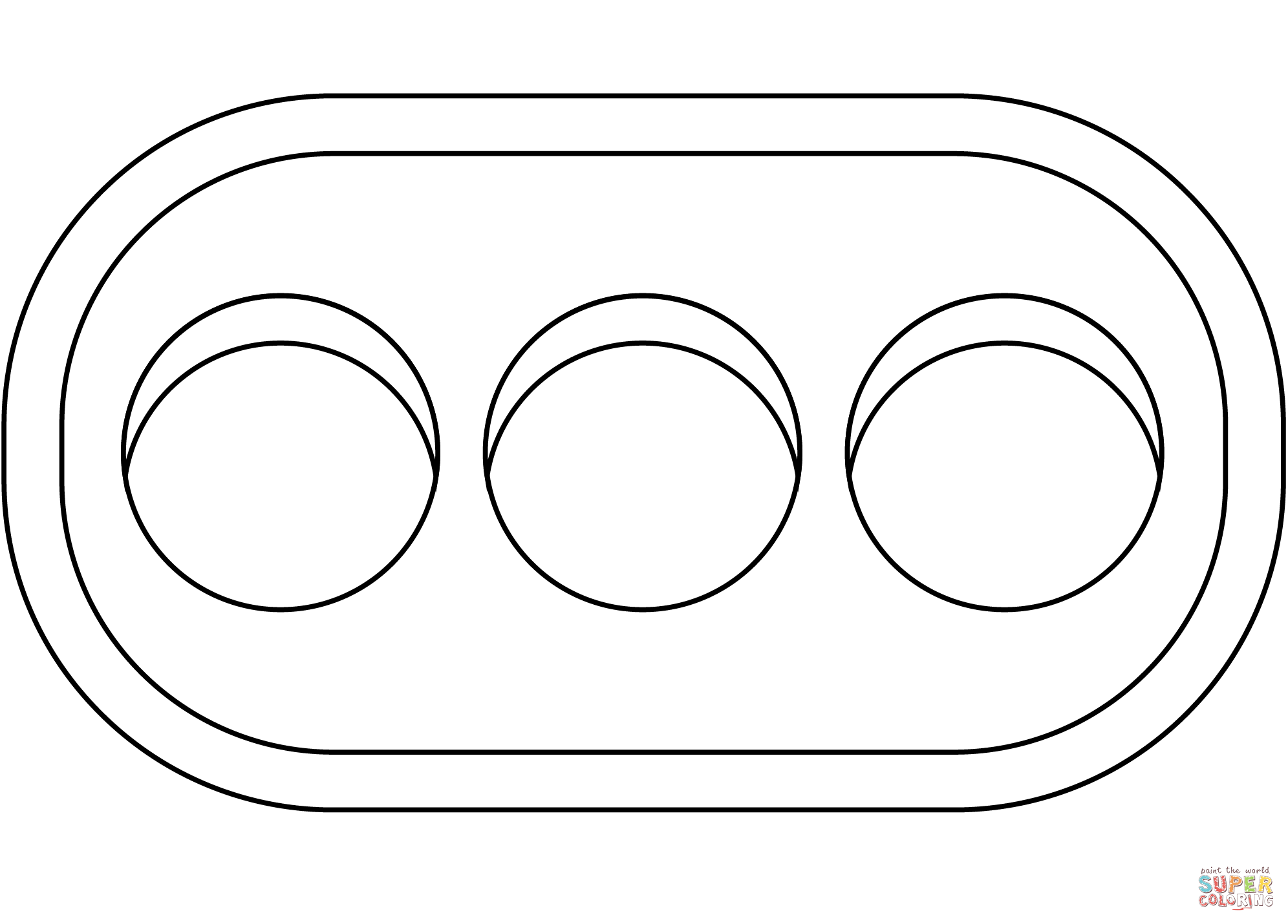 Horizontal traffic light emoji coloring page free printable coloring pages