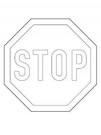 Stop sign coloring page