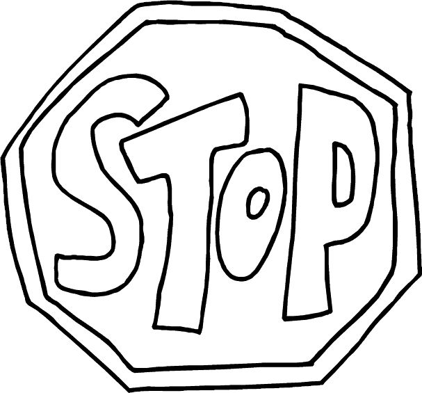 Coloring pages printables stop sign