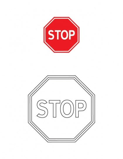 Stop traffic sign coloring page download free stop traffic sign coloring page for kids best colorinâ traffic signs shape activities preschool coloring pages