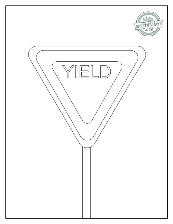 Free printable stop sign traffic signal and signs coloring pages kids activities blog