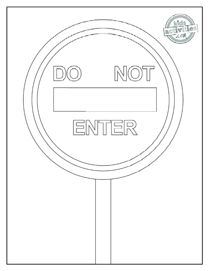 Free printable stop sign traffic signal and signs coloring pages kids activities blog