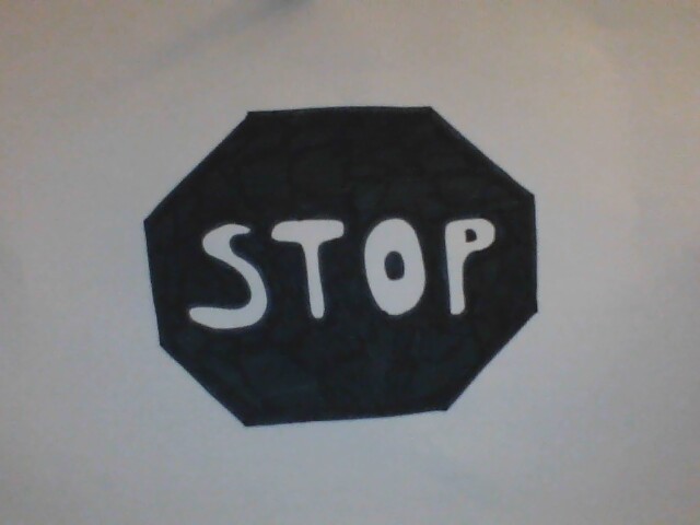 Black stop sign by restbreaker on