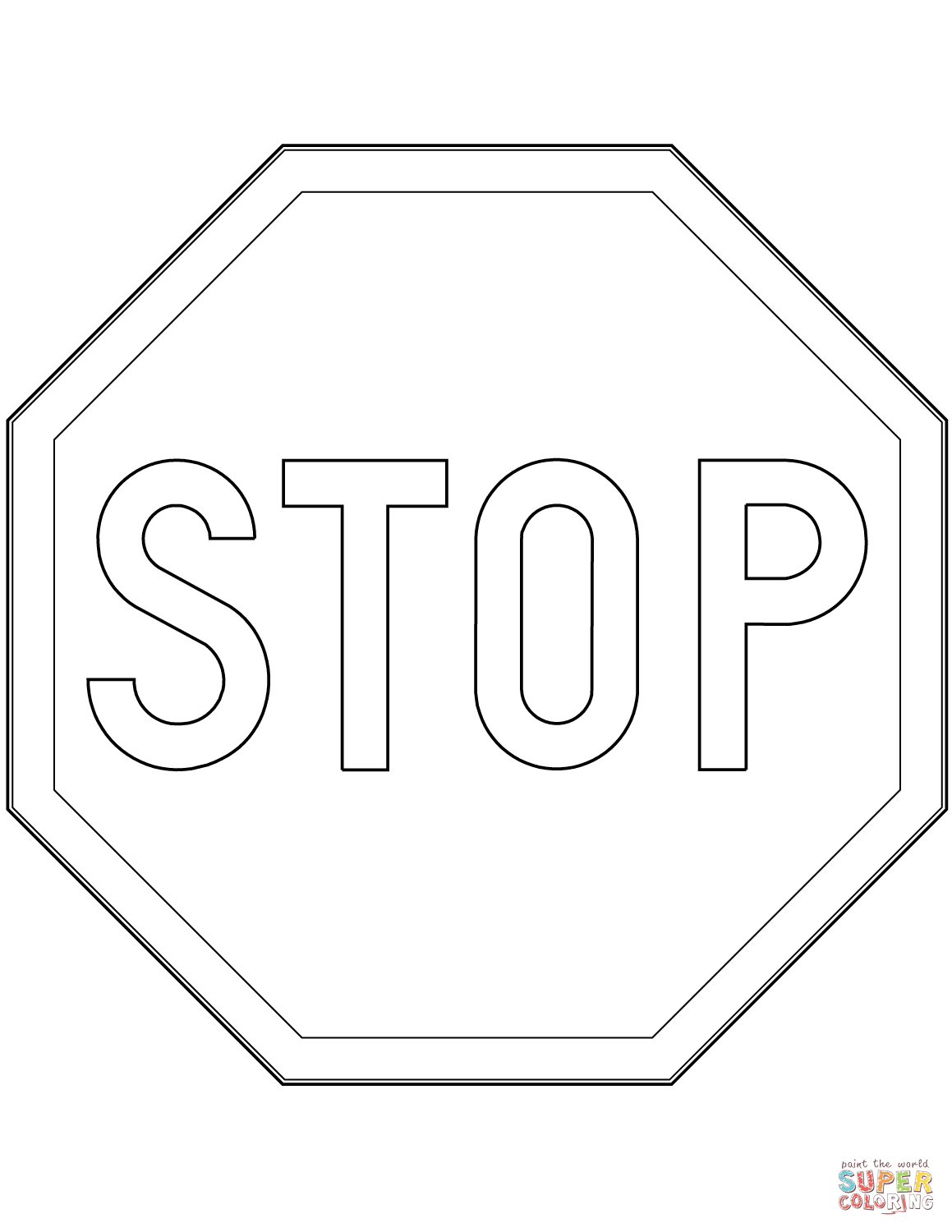 Stop sign in finland coloring page free printable coloring pages