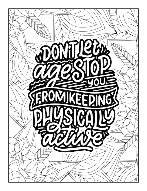 Premium vector handdrawn lettering vector illustration inspirational quotesquotes coloring pages adultkids