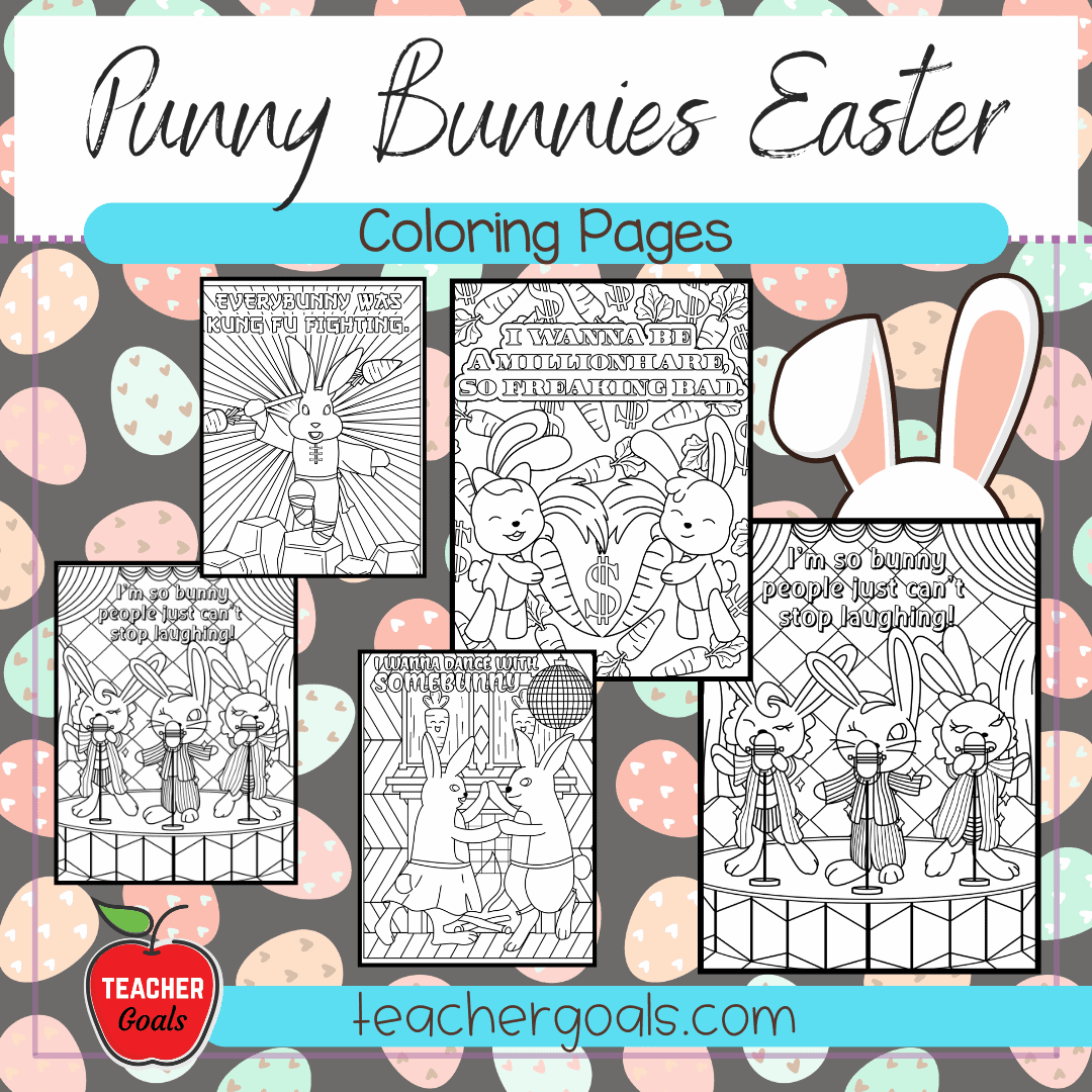 Punny bunnies coloring pages