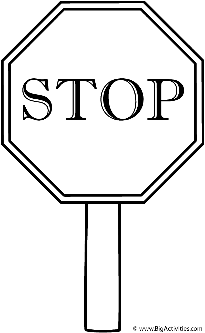 Coloring page stop sign coloring pages business for kids