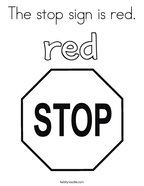 Stop sign coloring page