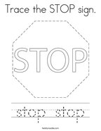 Stop sign coloring page