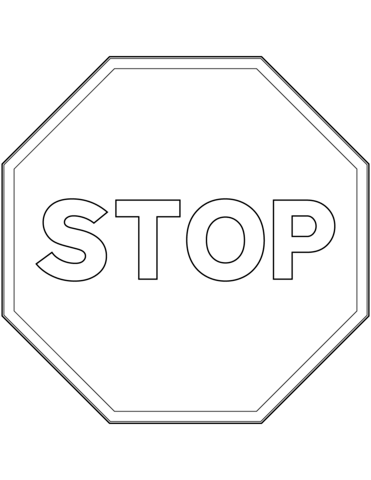 Stop sign in spain coloring page free printable coloring pages