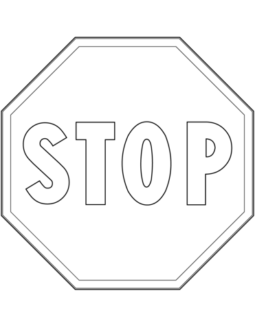 Stop sign in italy coloring page free printable coloring pages