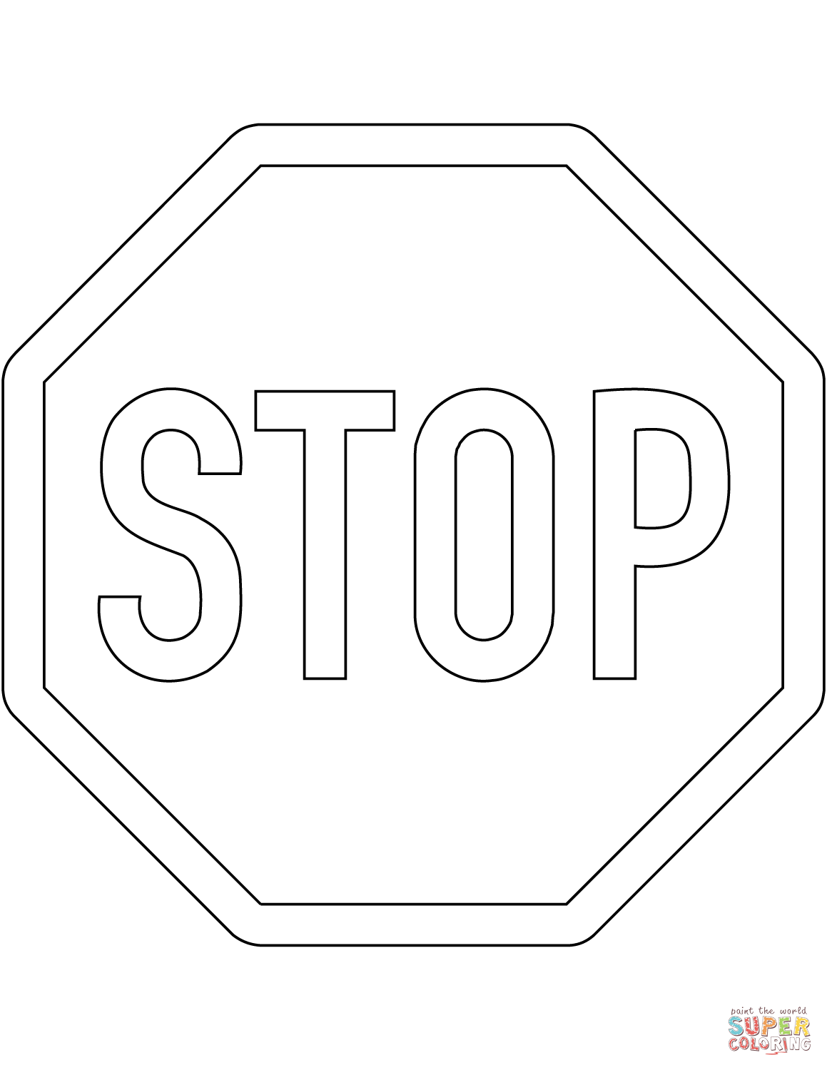 Stop sign in germany coloring page free printable coloring pages