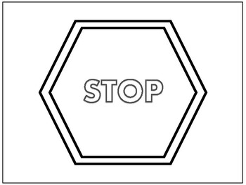 Stop sign coloring page by little honeybees tpt