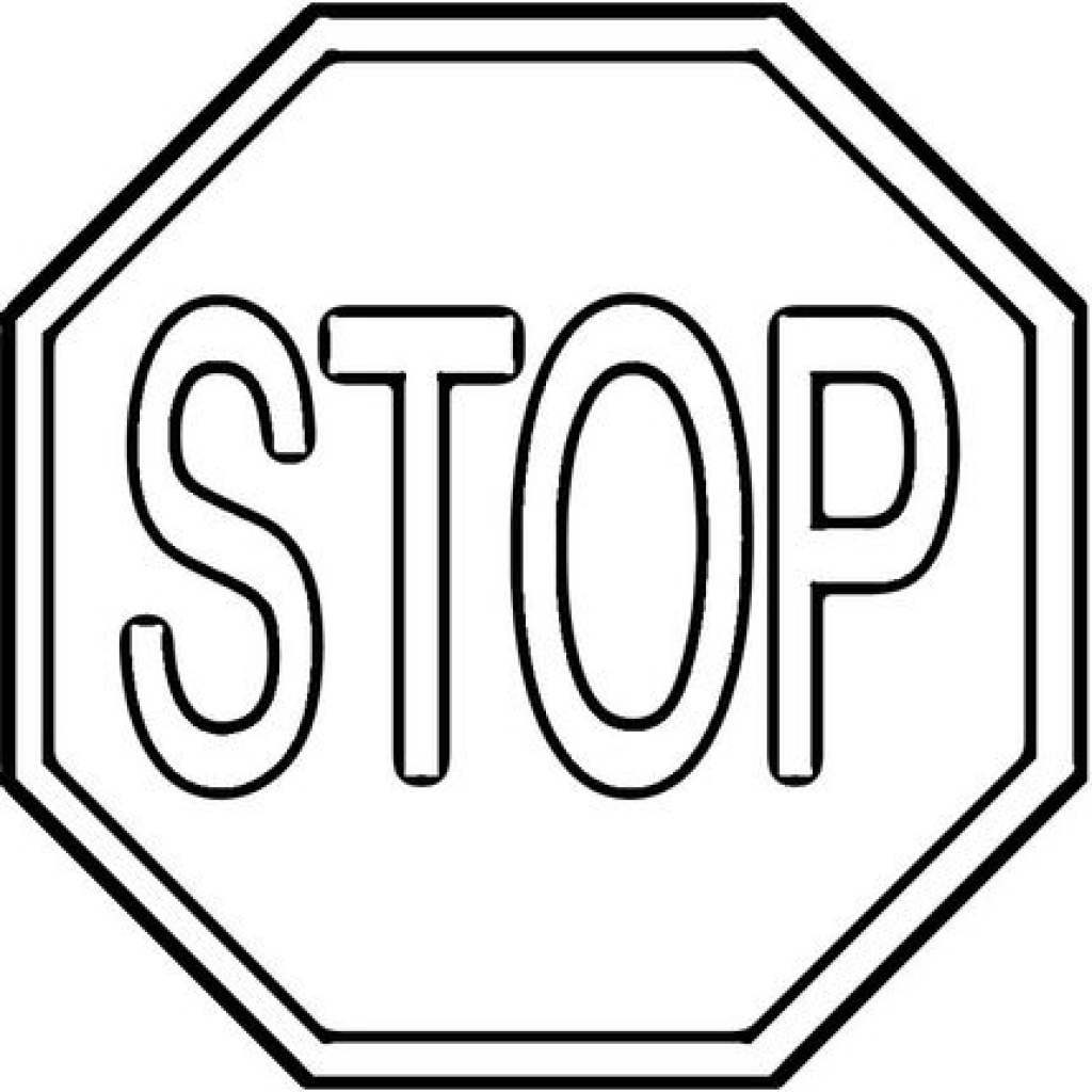 Stop sign coloring page pertaining to encourage in coloring