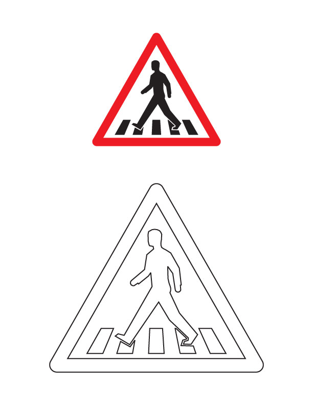 Pedestrian crossing traffic sign coloring page download free pedestrian crossing traffic sign coloring page for kids best coloring pages