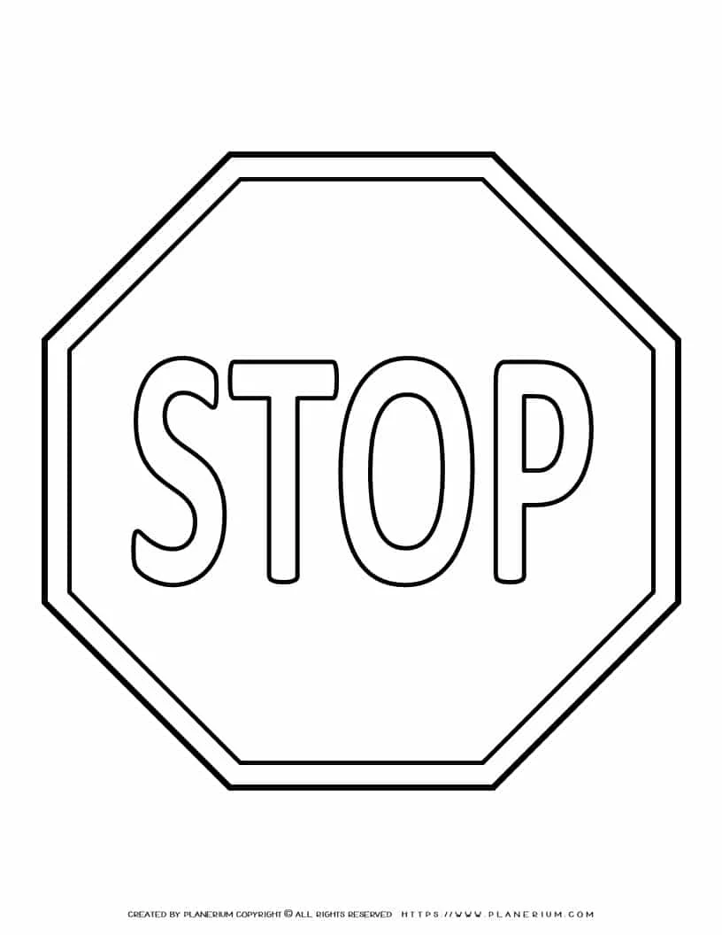 Stop sign template