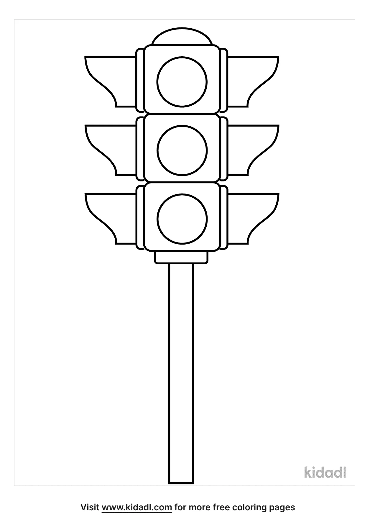 Free red yellow green stop light coloring page coloring page printables