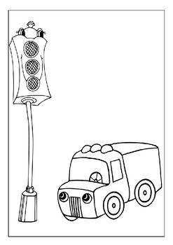 Learn road safety with our printable traffic lights coloring sheets pages