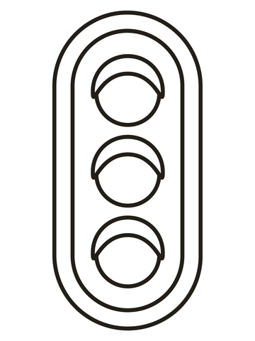 Vertical traffic light coloring page free printable coloring pages