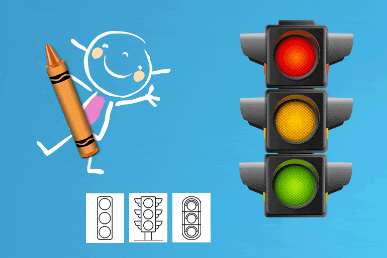 The ultimate traffic light coloring page for toddlers its ingenious