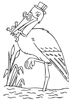 Free printable stork coloring pages for adults and kids