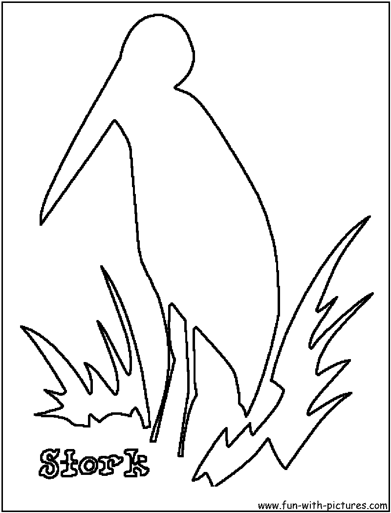 Stork coloring page