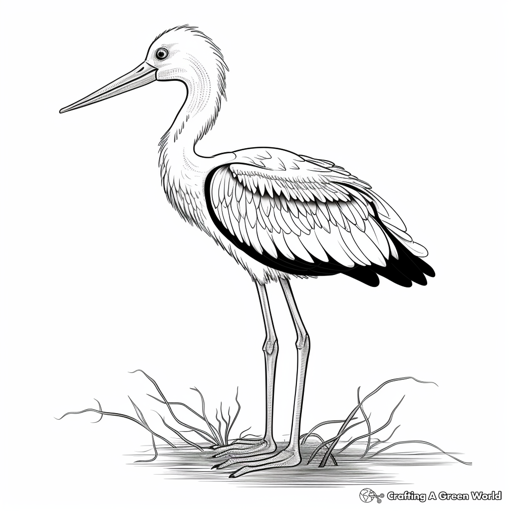 Stork coloring pages