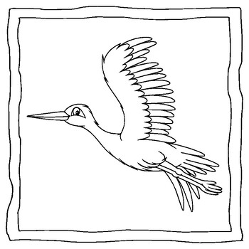 Stork coloring book stork coloring pages by abdell hida tpt