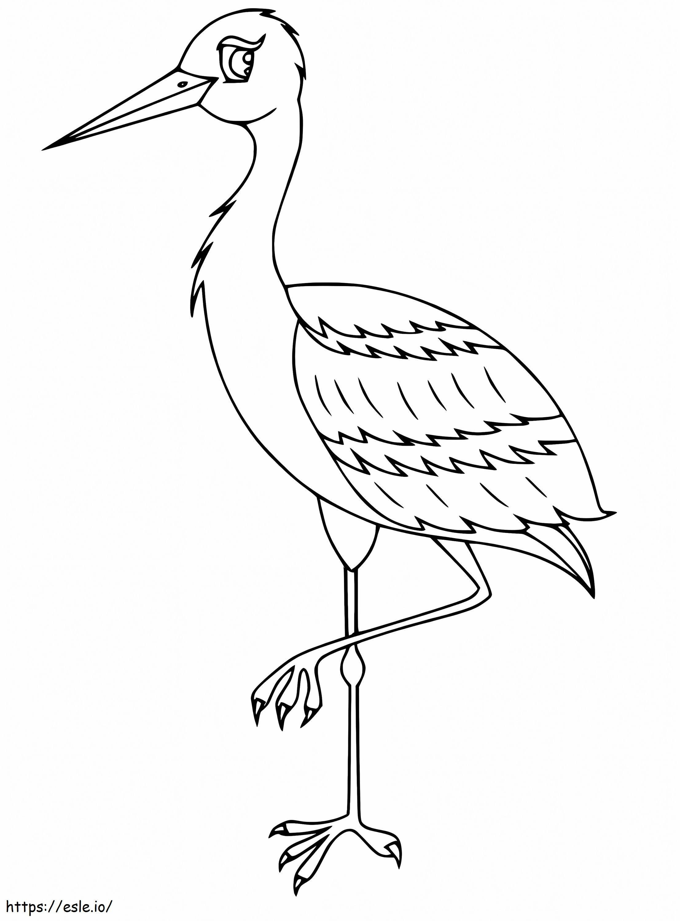 A lovely stork coloring page