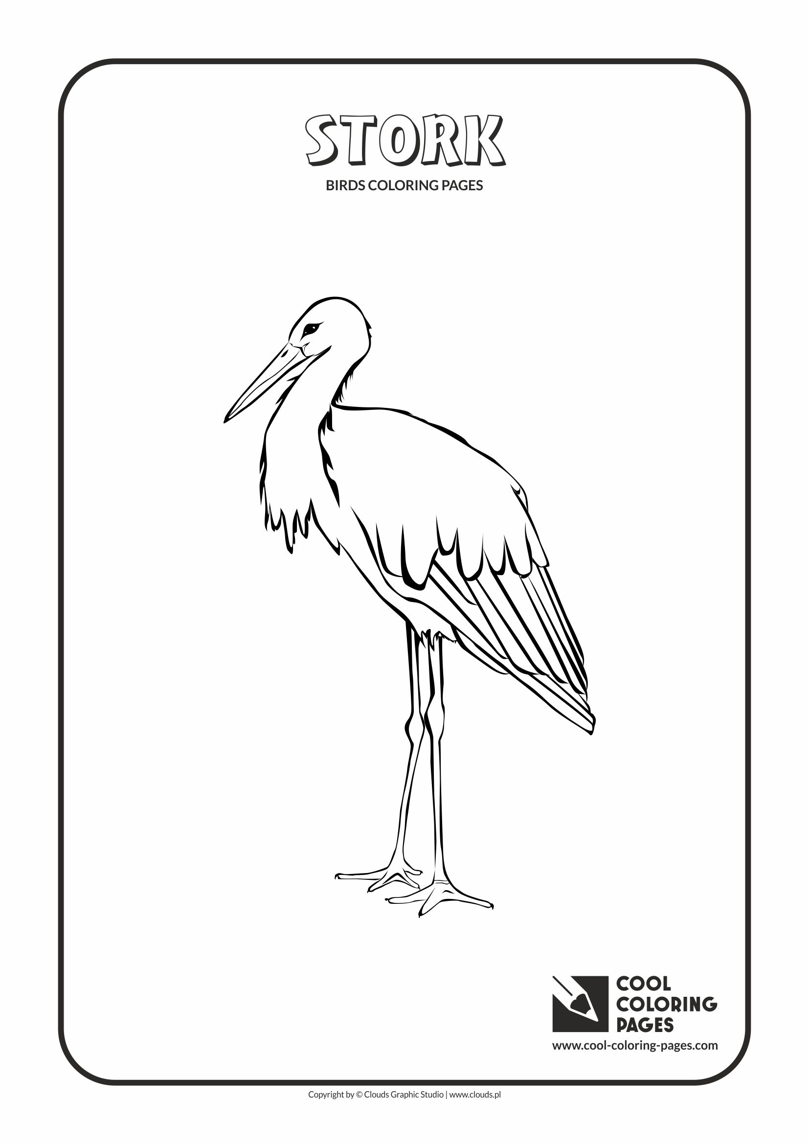 Cool coloring pages stork coloring page