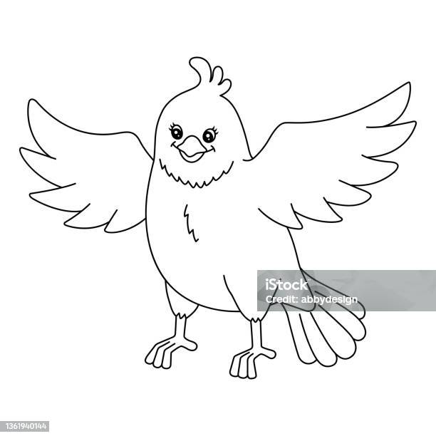 Stork coloring page stock illustration