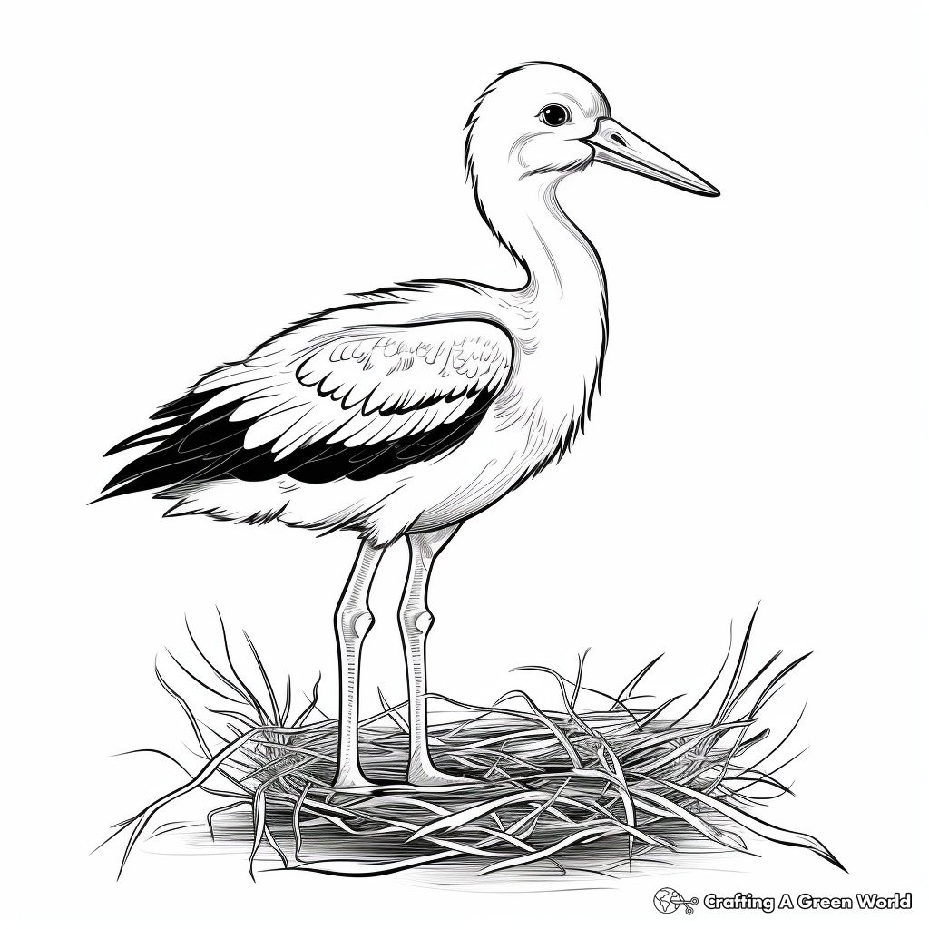 Stork coloring pages