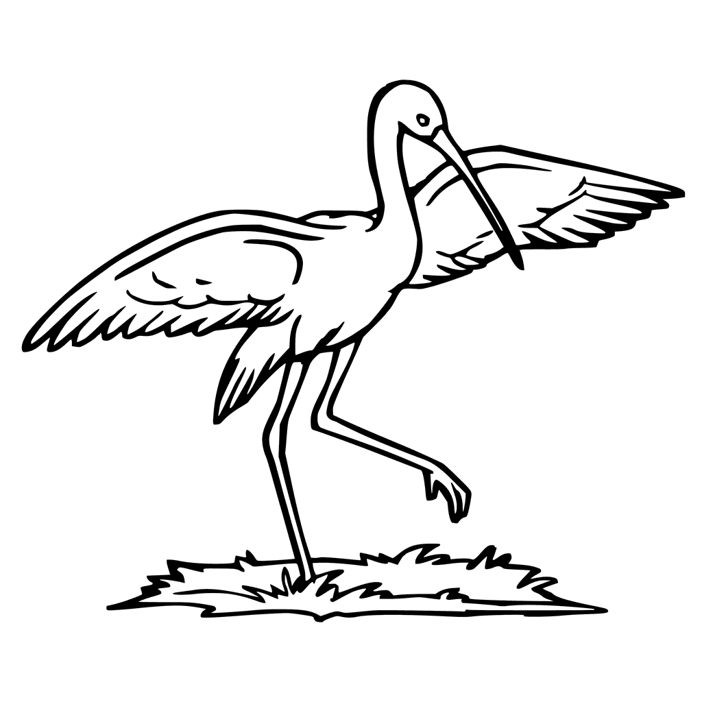 Stork coloring pages