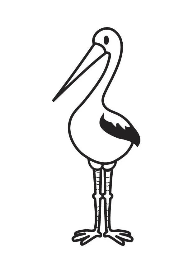 Coloring page stork