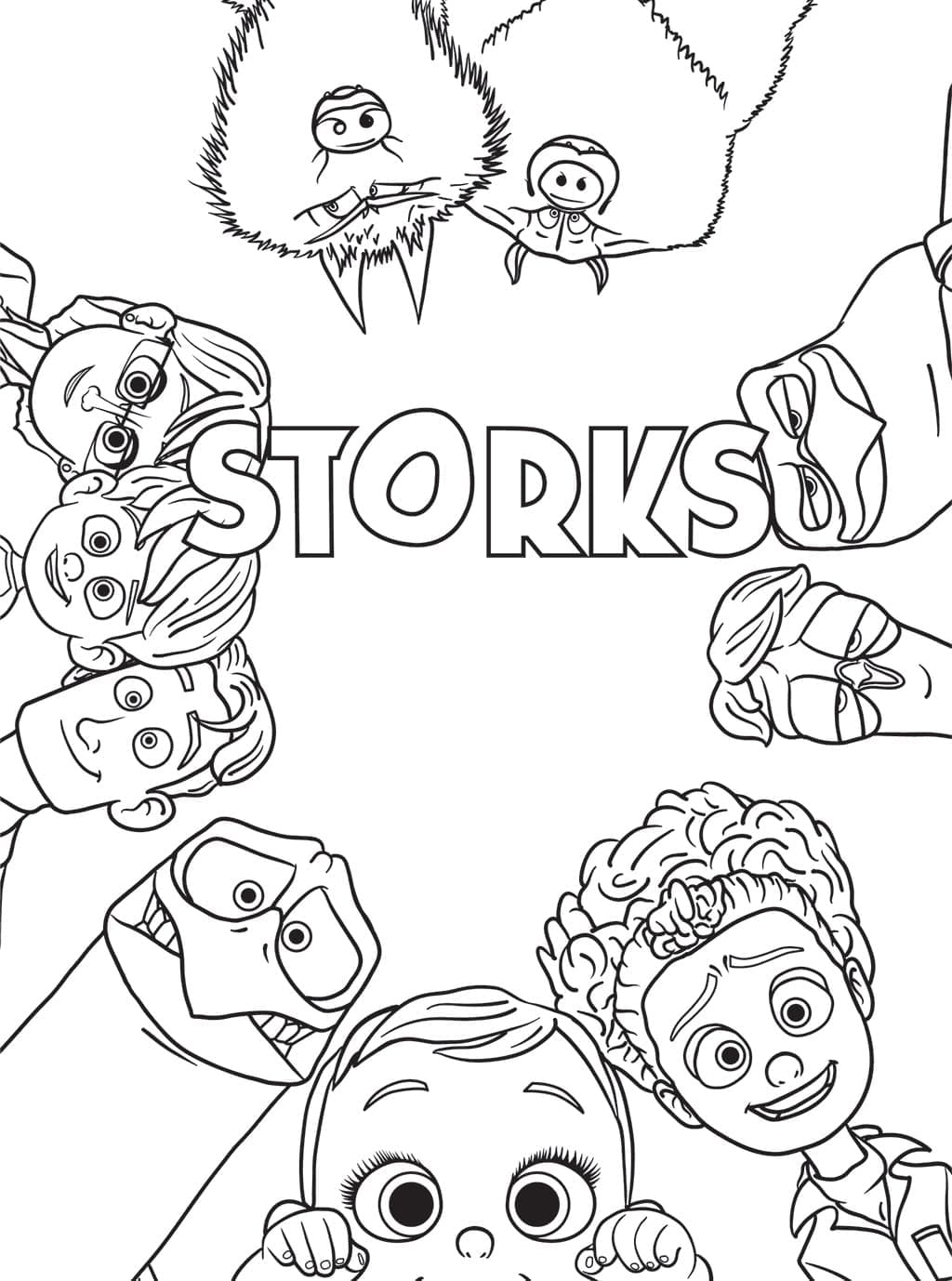 Storks movie coloring pages