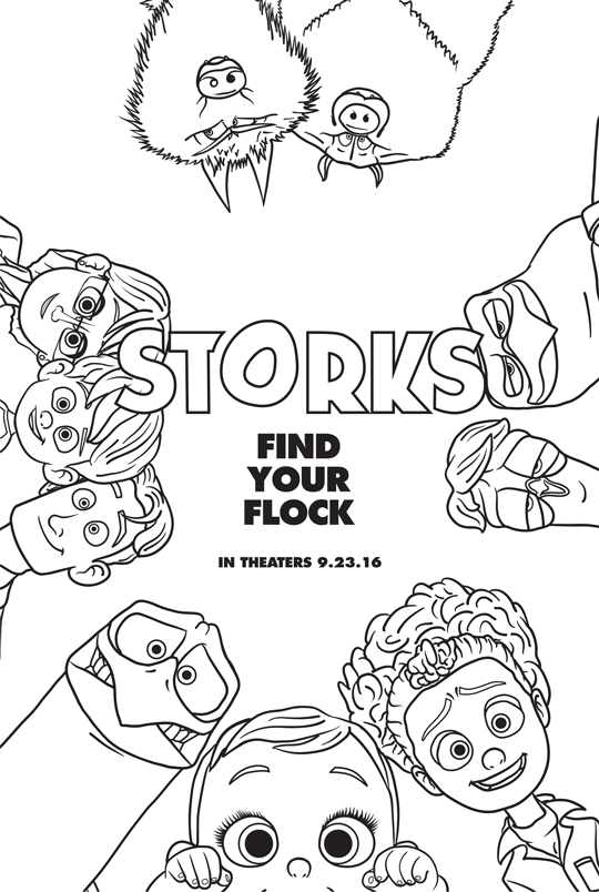 Storks movie printables and activity sheets