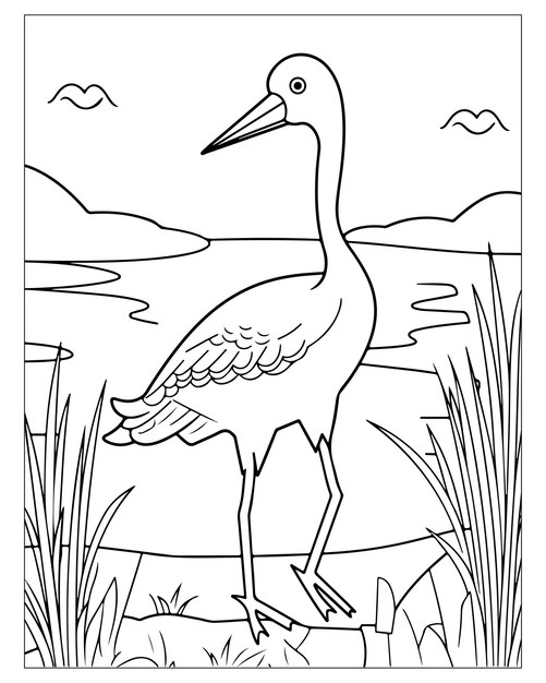 Page coloring stork images