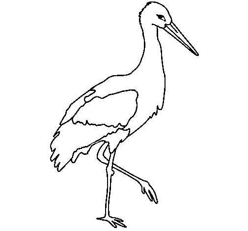 Stork coloring page