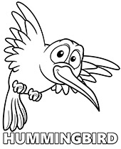 Stork bird coloring page for kids