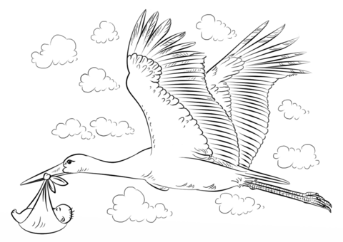 Stork coloring pages free coloring pages