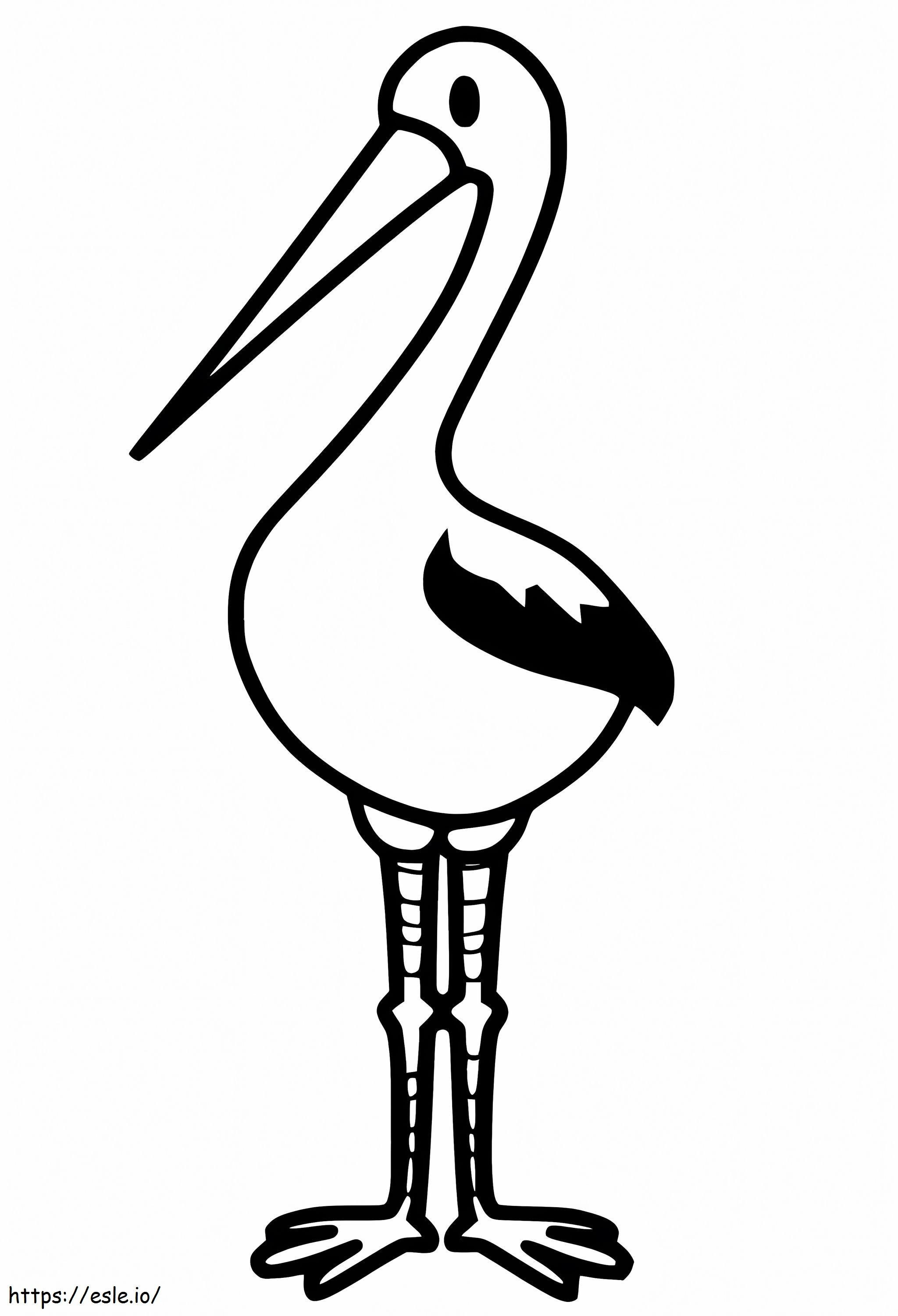 Printable stork coloring page