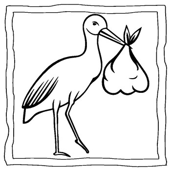 Stork coloring book stork coloring pages by abdell hida tpt