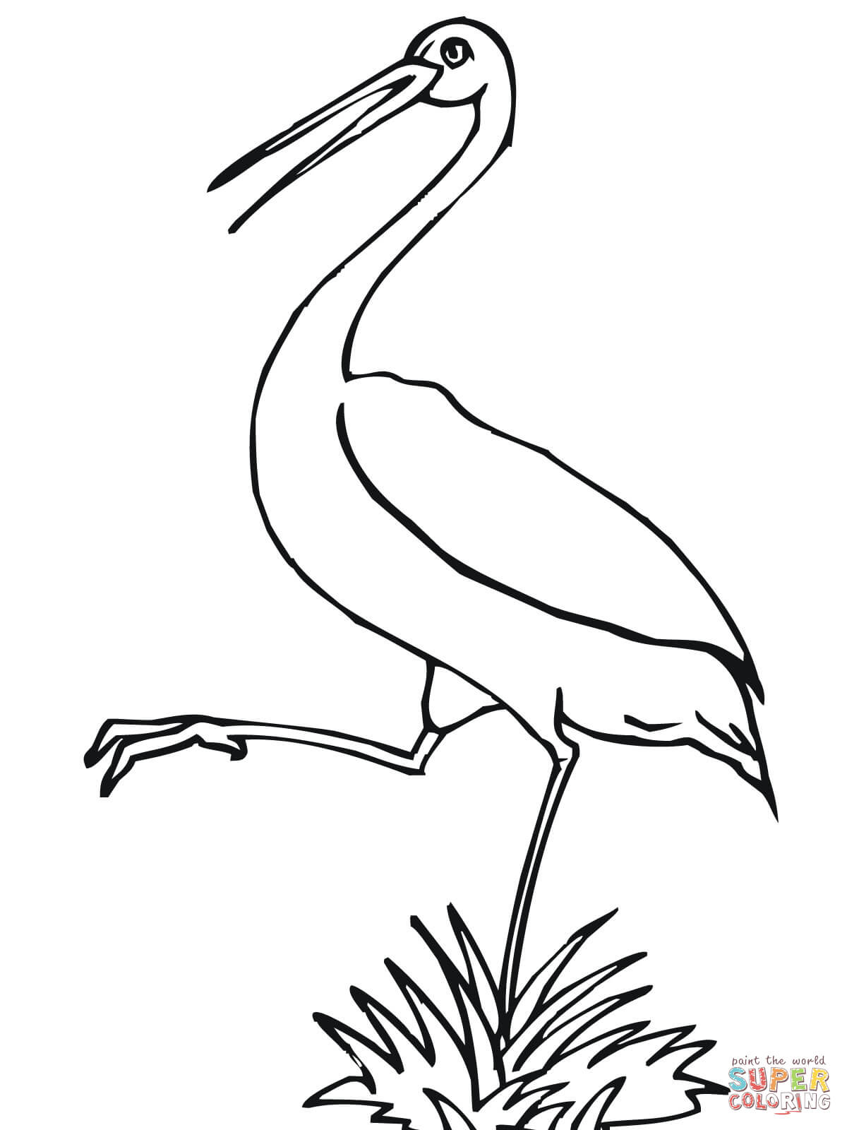 Stork coloring page free printable coloring pages