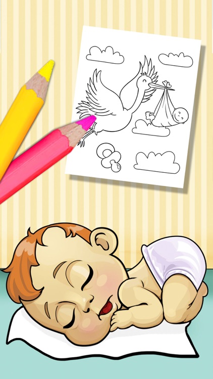 Storks coloring book for kids