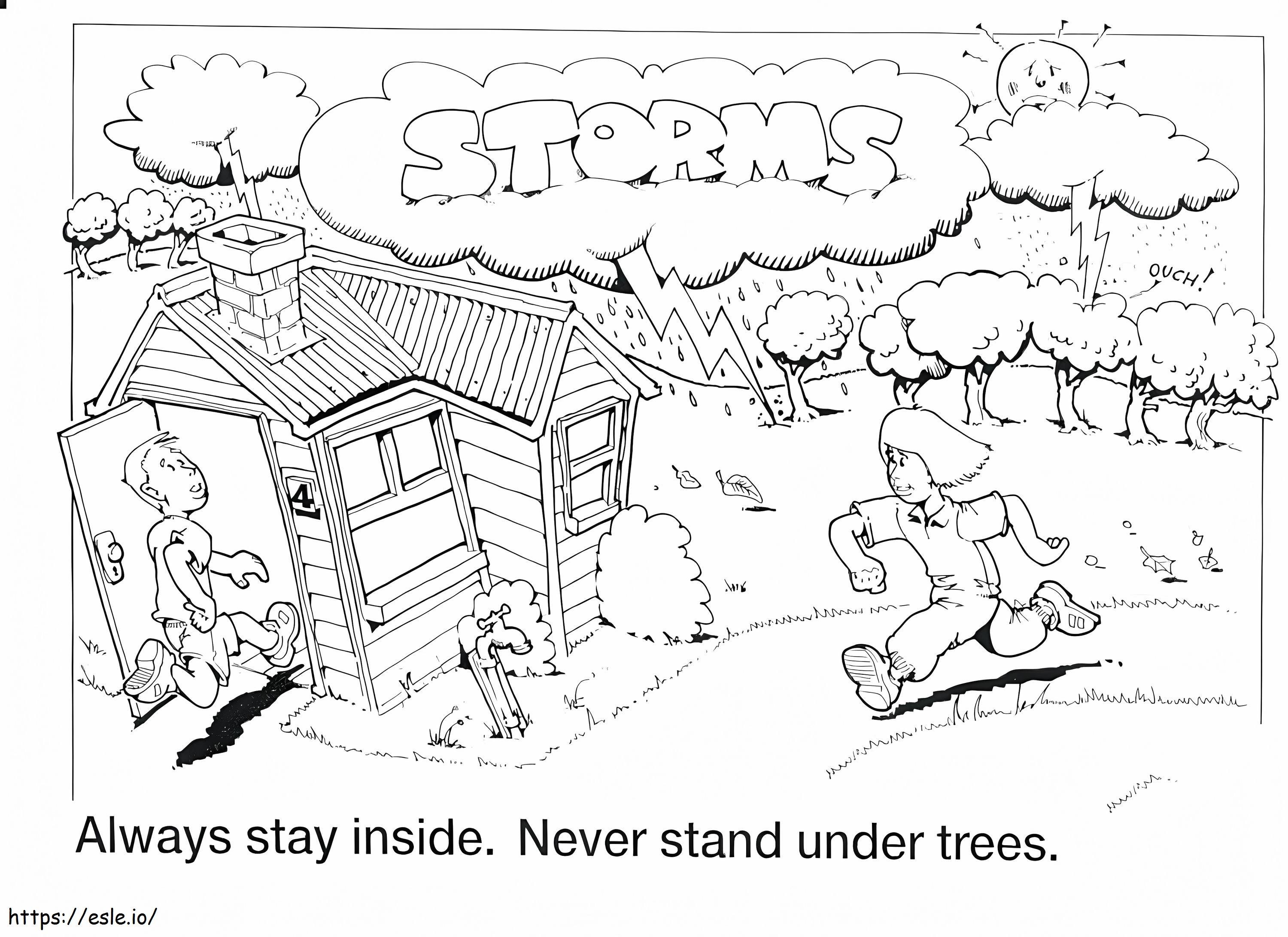 Run out of storm coloring page