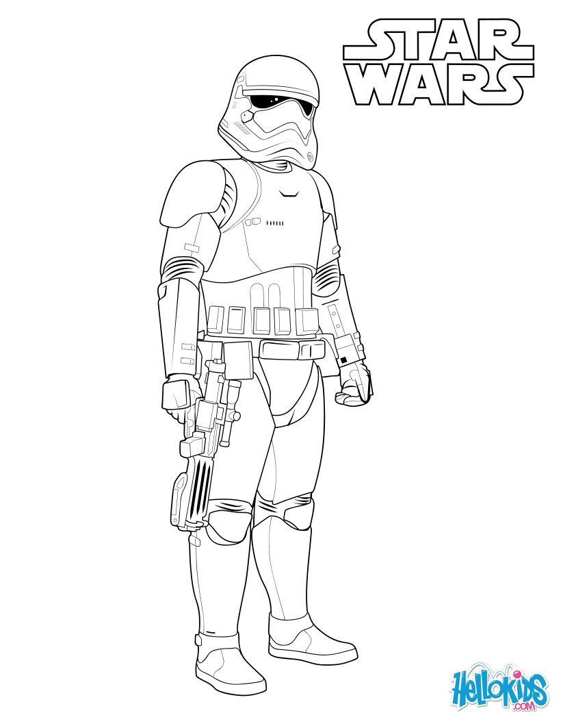 First order stormtrooper coloring pages