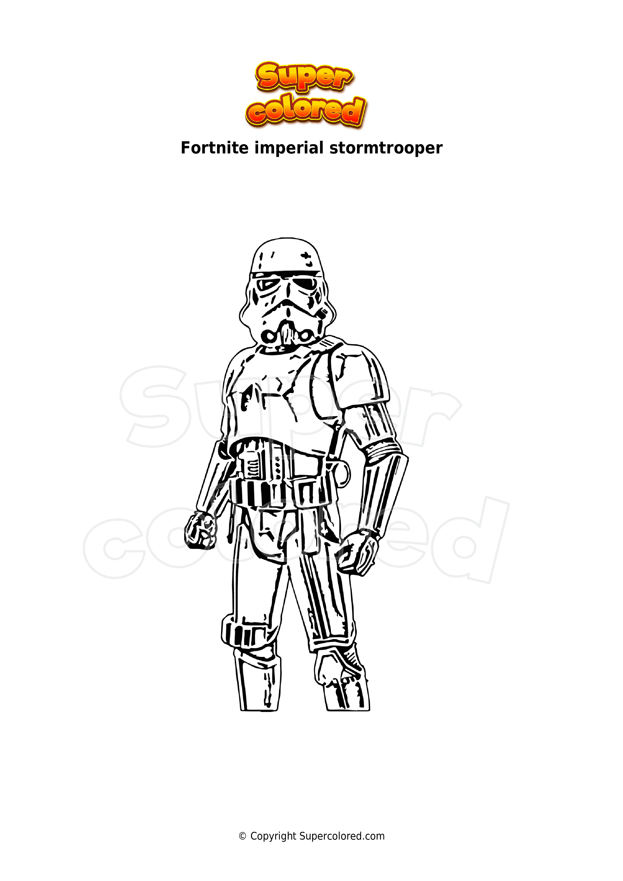 Coloring page fortnite imperial stormtrooper