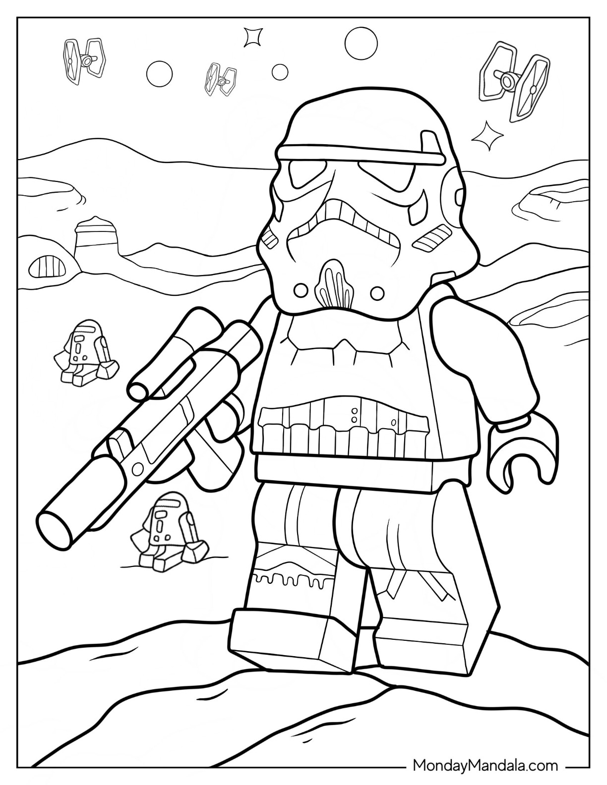 Lego star wars coloring pages free pdf printables