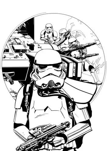 Iconic star wars stormtrooper coloring pages